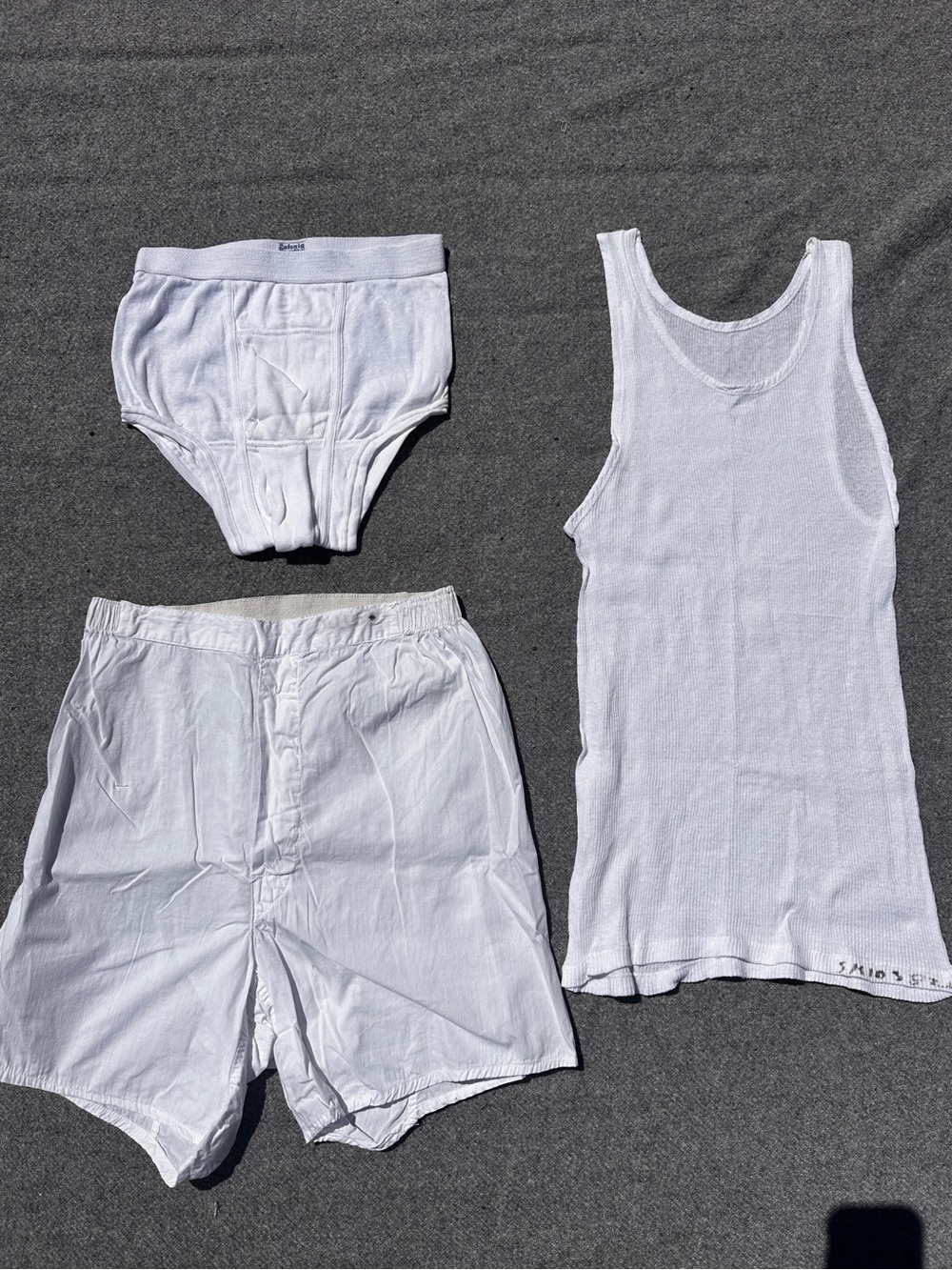 Vintage Canadian Military Underwear Lot Tank Top Boxer Briefs 1950s 1960s #16